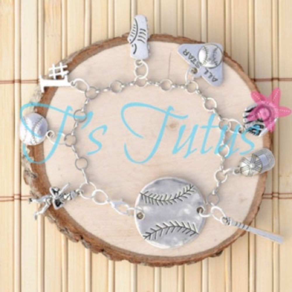Baseball Team Spirit Charm Bracelet